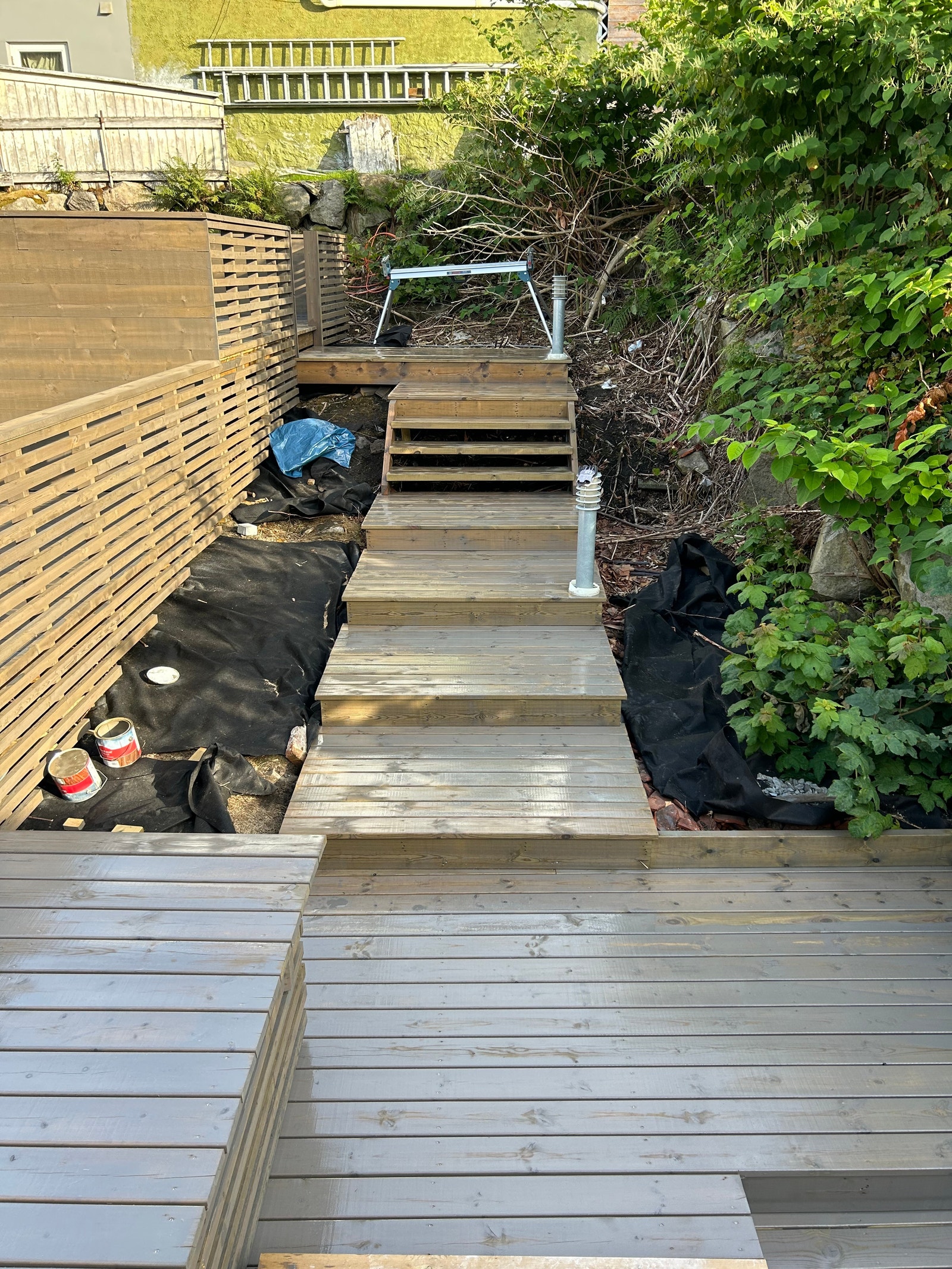 Trapp opp til terrasse Galleribilde