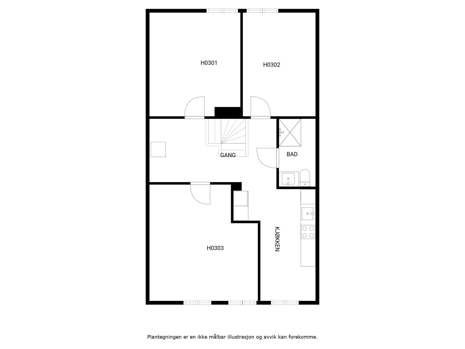 Plantegning 3. etg Galleribilde