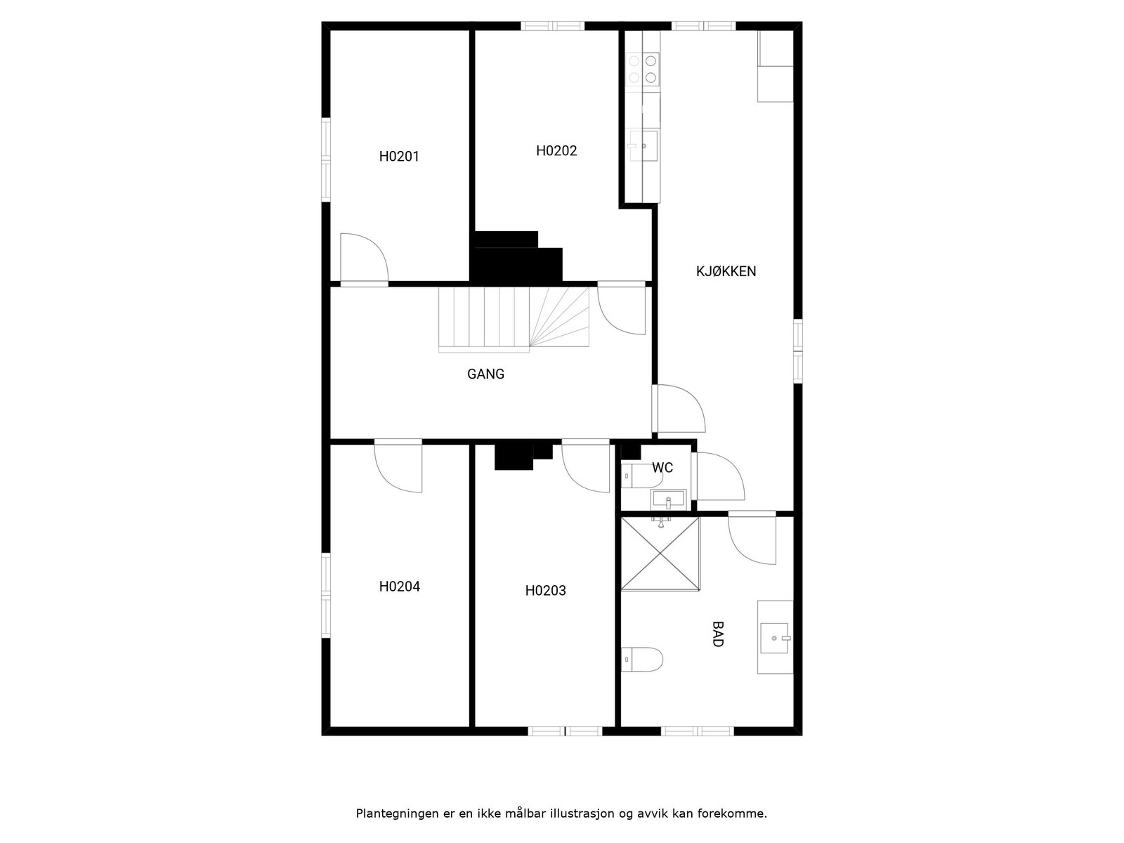 Plantegning 2. etg Galleribilde
