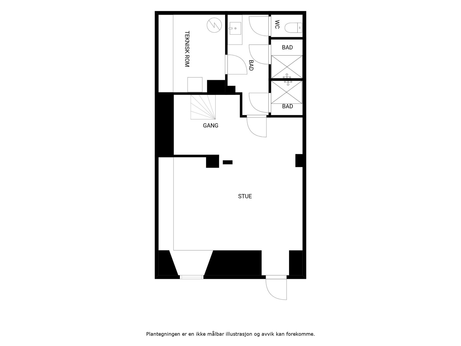 Plantegning kjeller Galleribilde