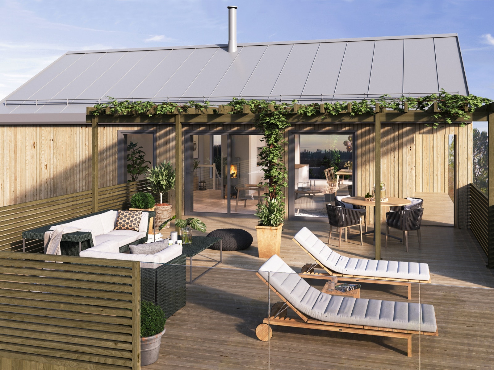 Illustrasjon takterrasse Galleribilde