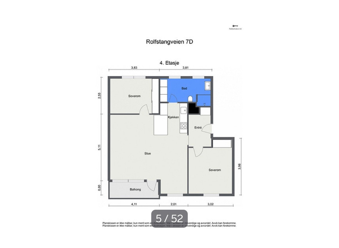 To nesten like store soverom Galleribilde