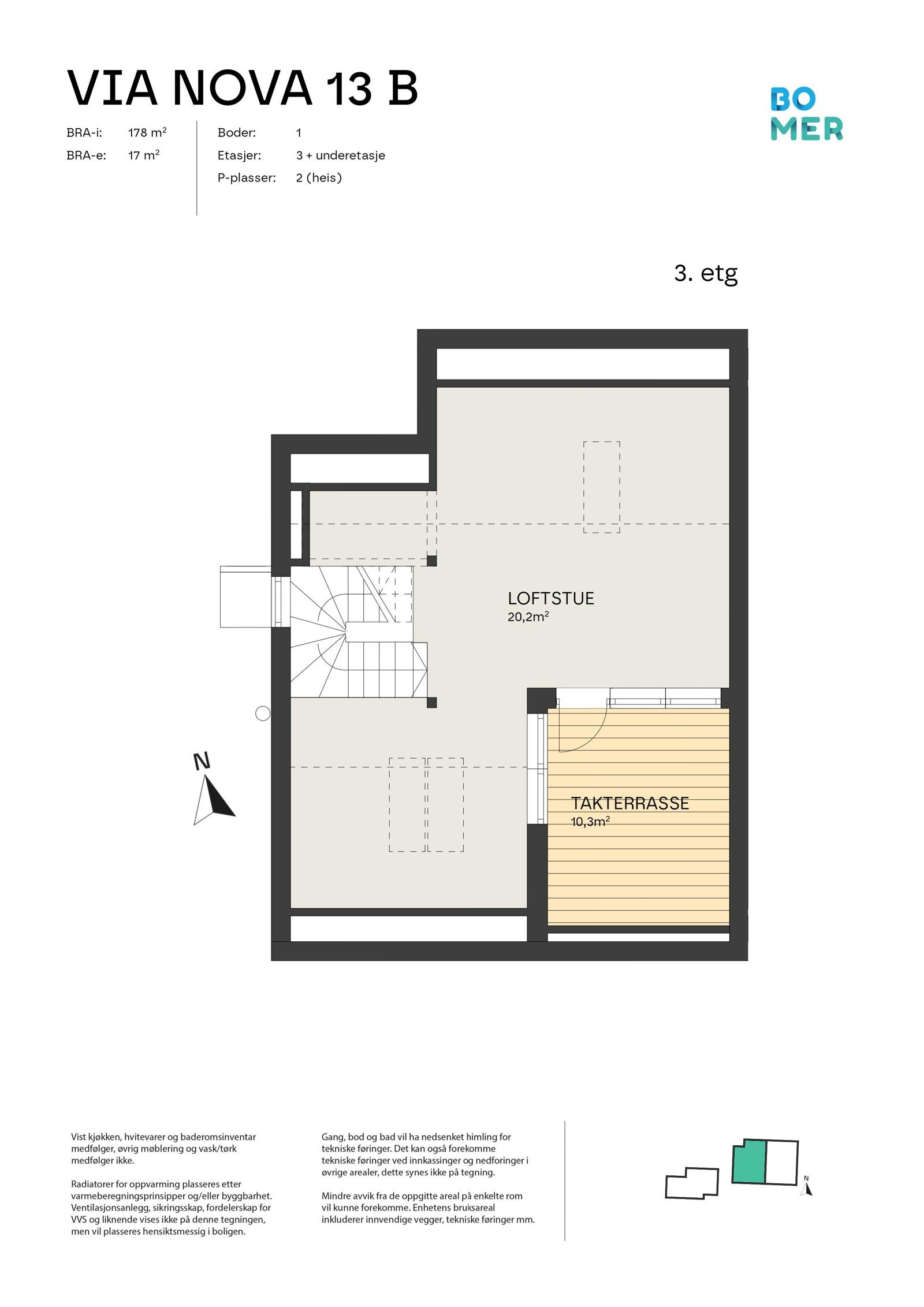Loft med takterrasse Galleribilde
