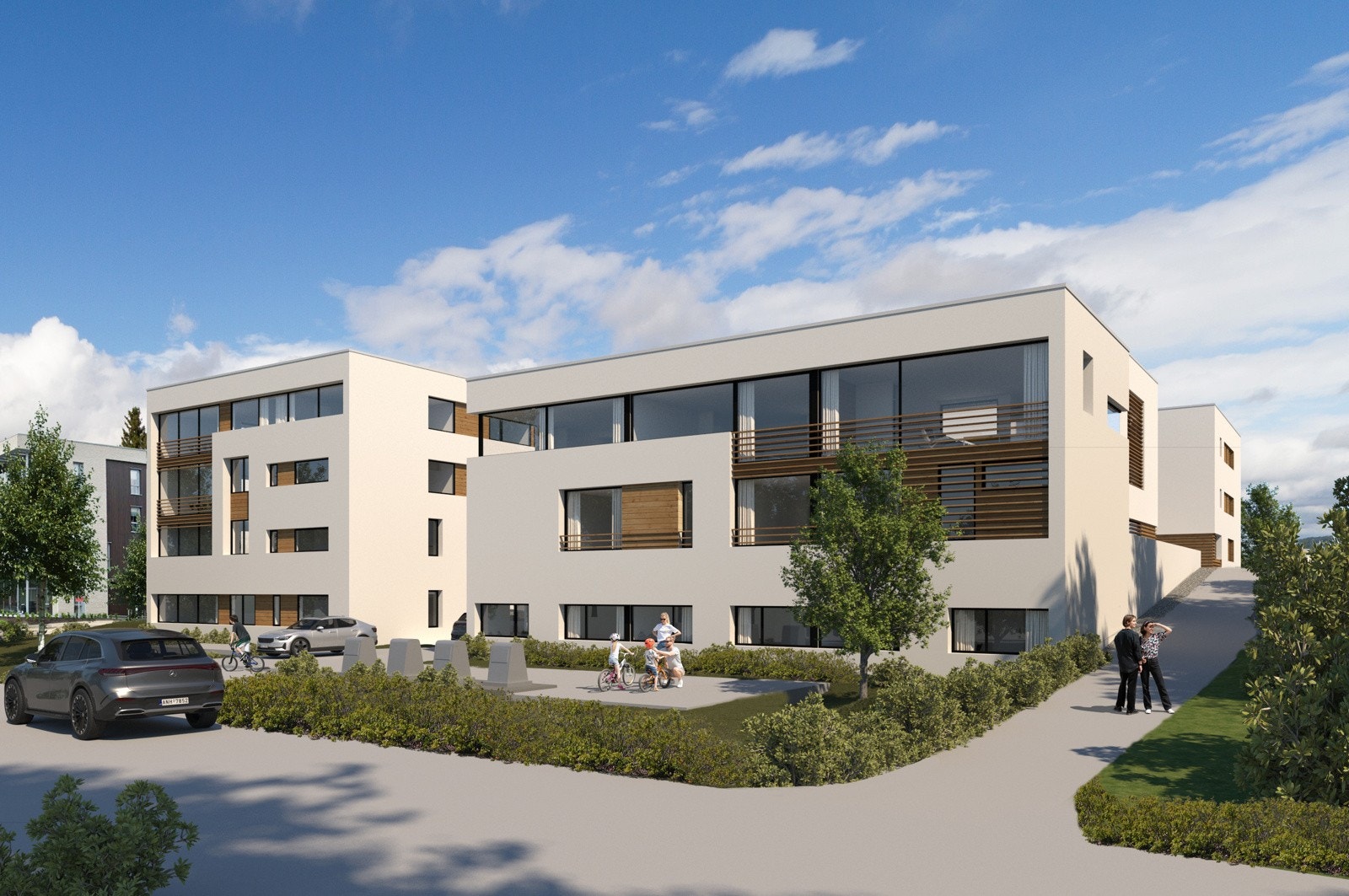 Perspektiv mot Bærumsveien. Illustrasjon -avvik vil forekomme. Galleribilde