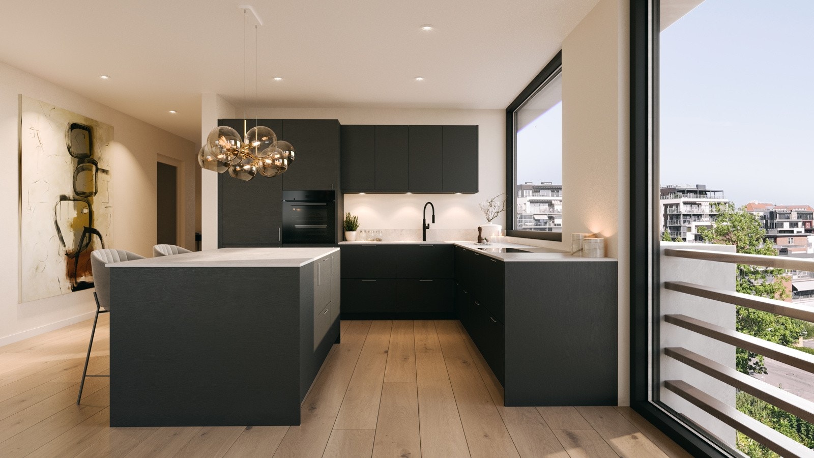 Det er muligheter for tilvalg på kjøkkenet. Illustrasjonene av kjøkkenet viser samme kjøkken med tre forskjellige fornter. Illustrasjon - avvik vil forekomme. Galleribilde