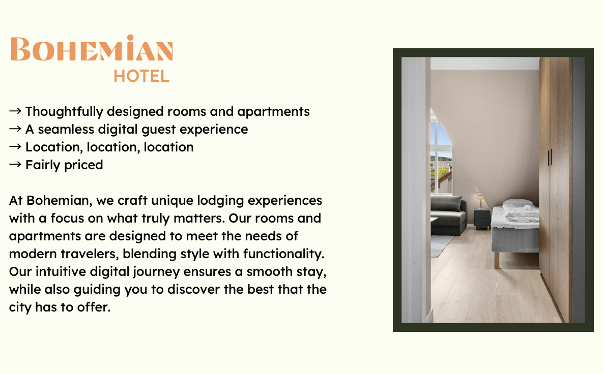 Bohemian works - info om hotellet Galleribilde