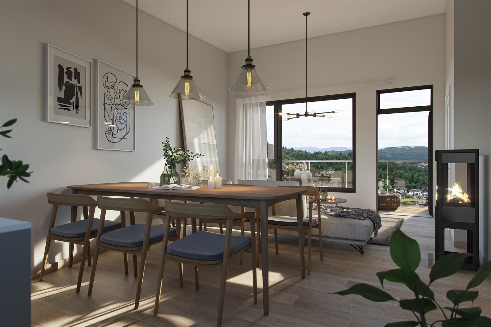 Boligene er arkitekttegnede og fremstår med gode, moderne løsninger- Illustrasjonsbilder Galleribilde