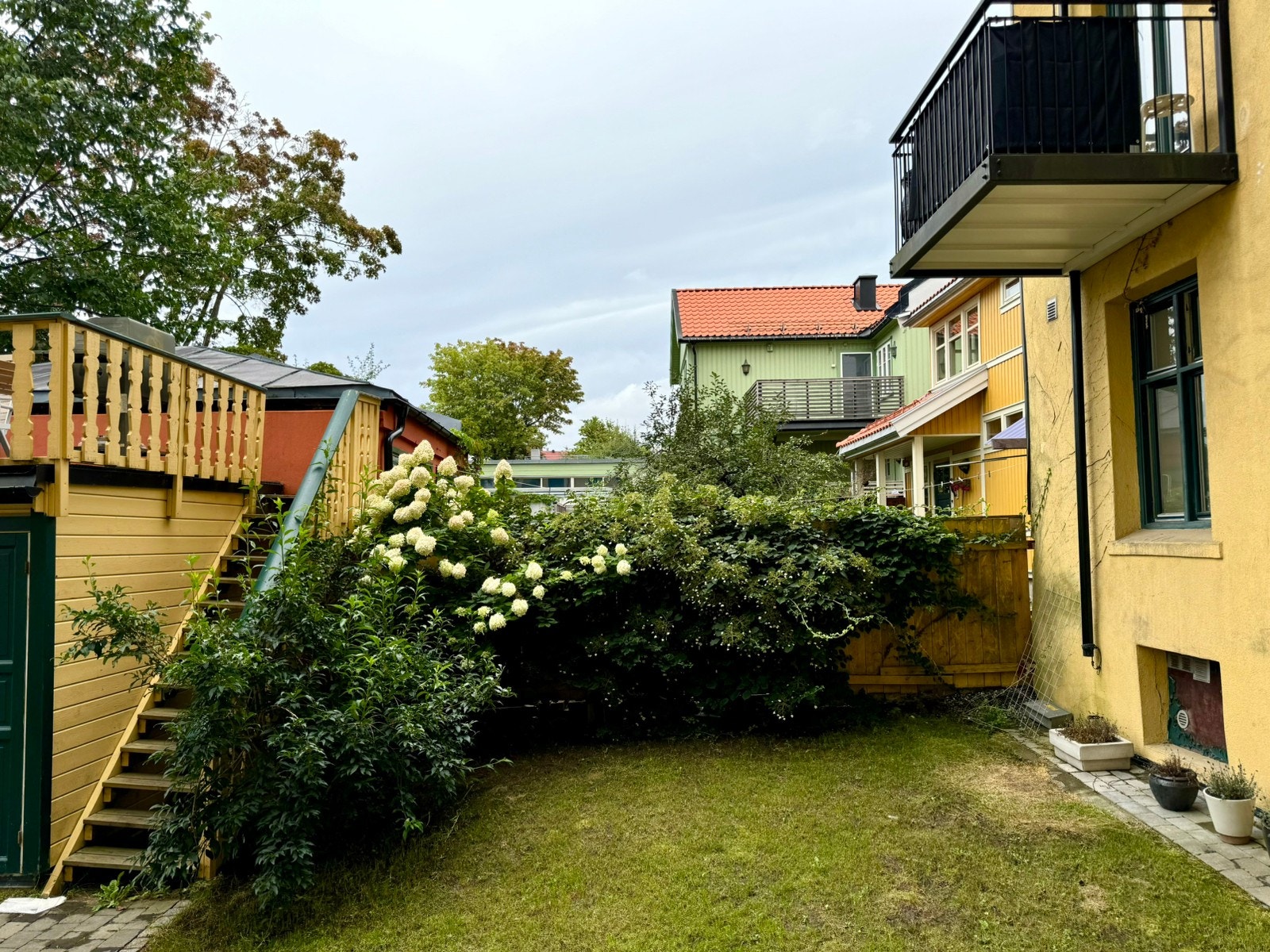 Koselig bakgård. Galleribilde