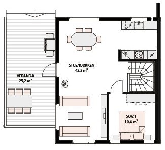 Plantegning andre etasje Galleribilde