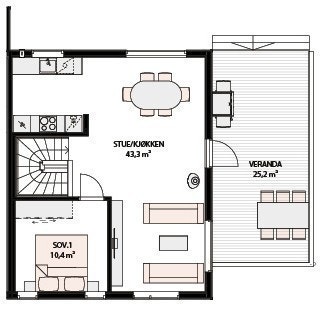 Plantegning andre etasje Galleribilde