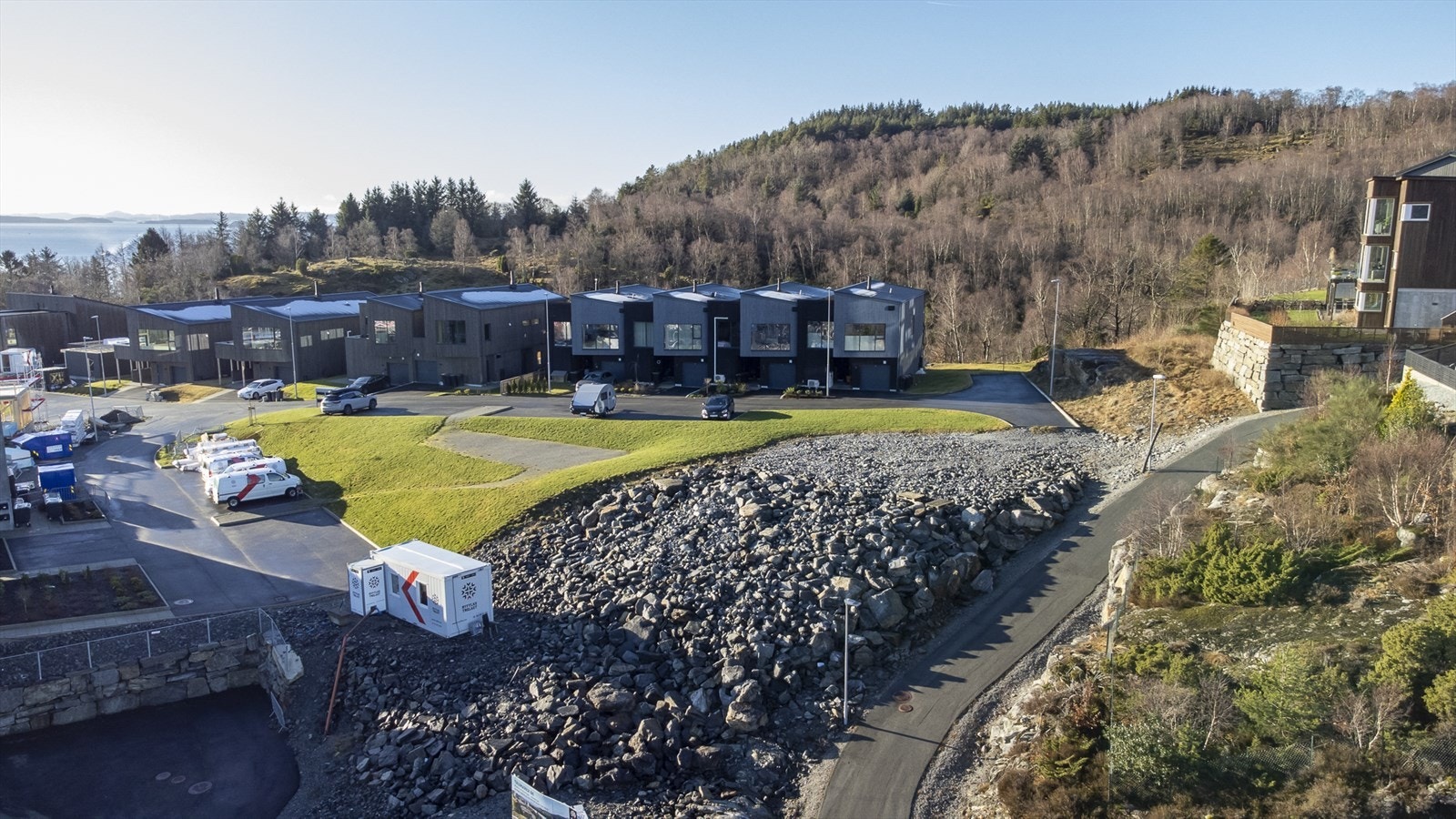 Boligene bygges i et barnevennlig område. Galleribilde