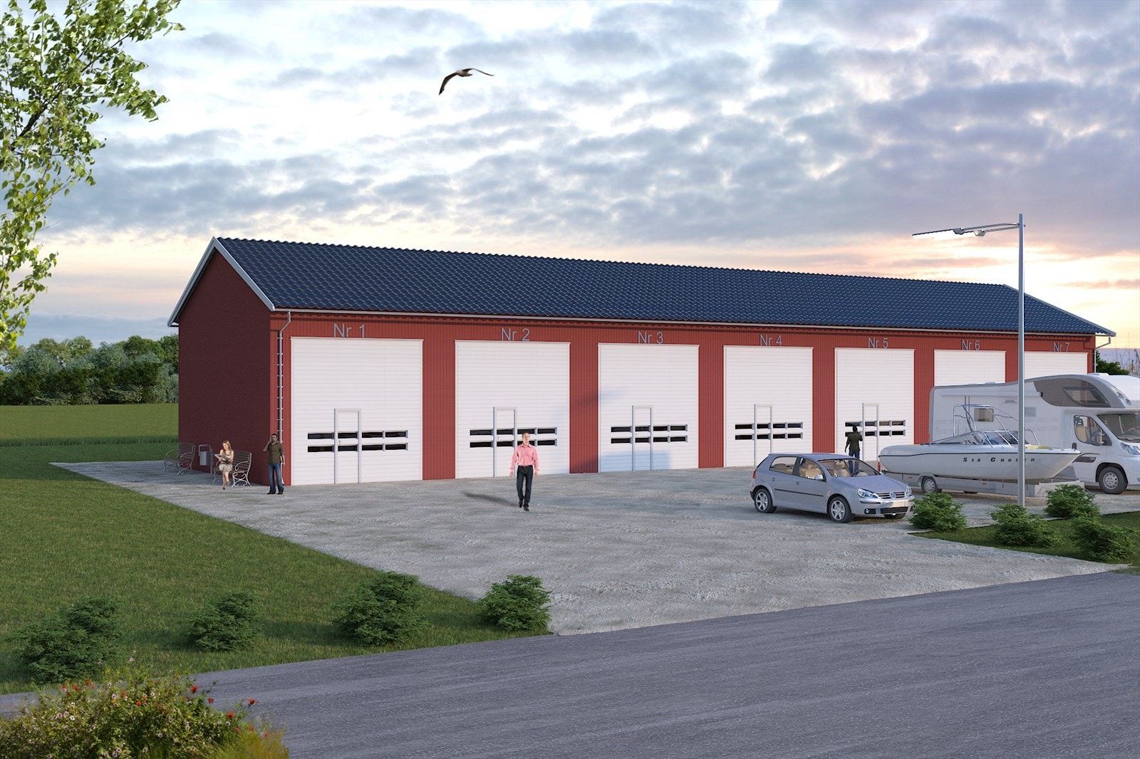 Garasje nr. 4 - Nr. 4 fra venstre Galleribilde