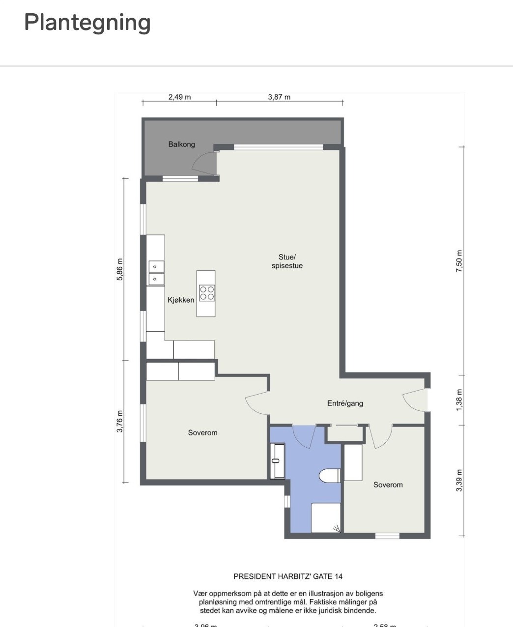 Plantegning Galleribilde