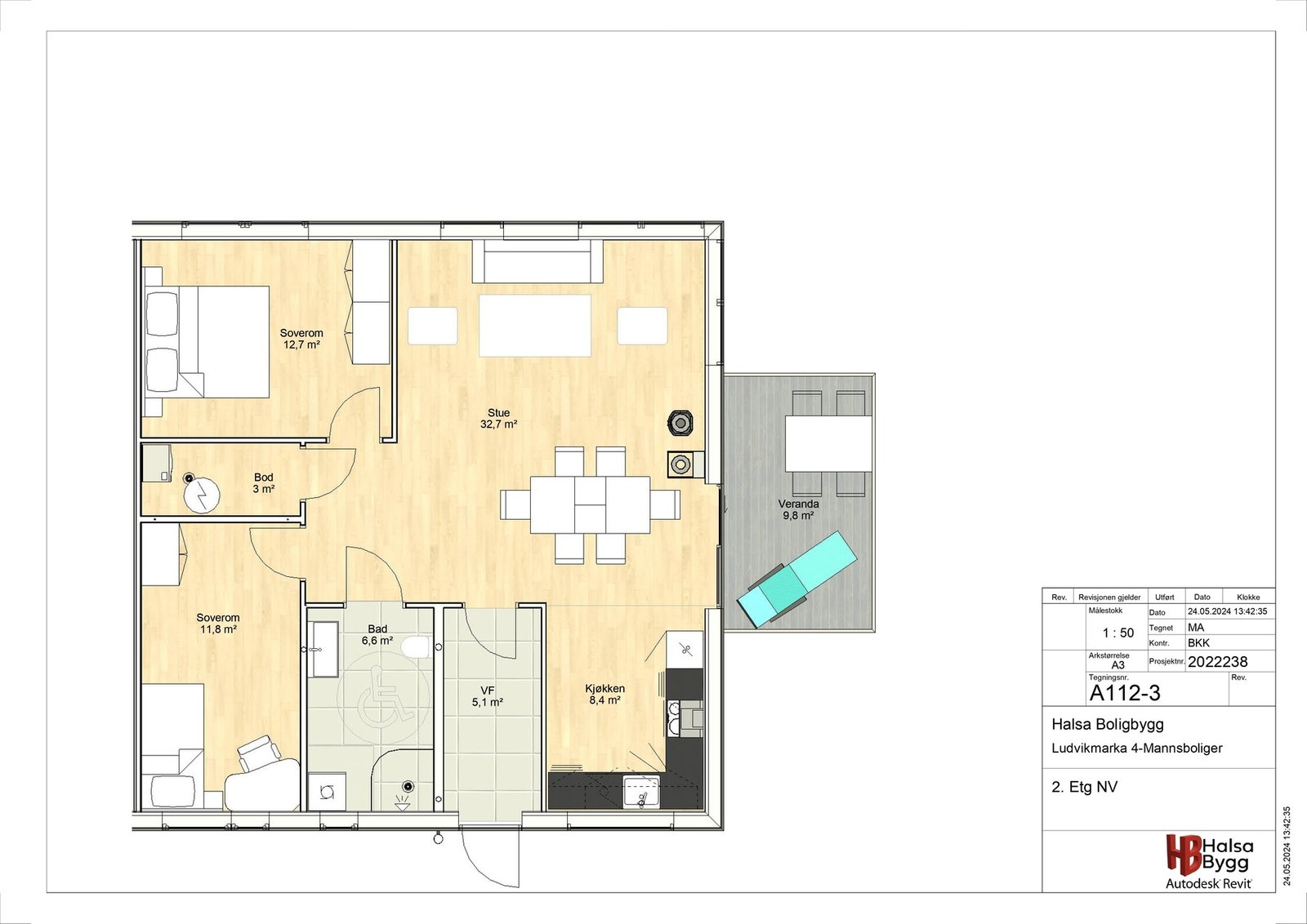Plantegning H201 (Nordvest) Galleribilde