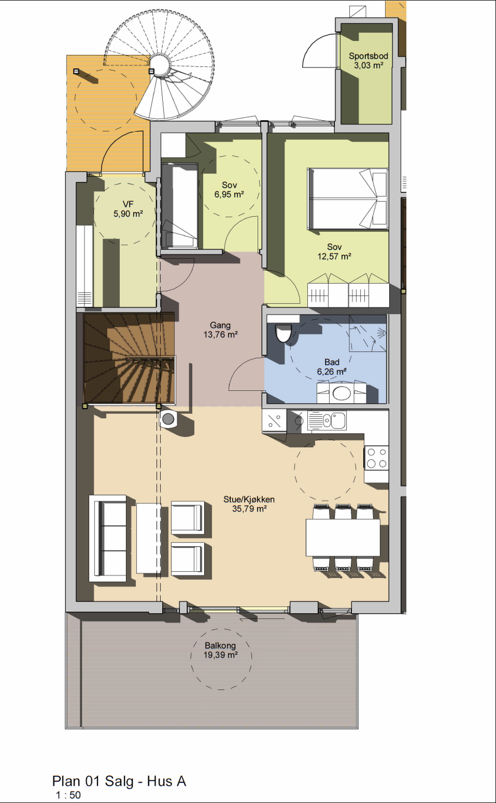 Plantegning første etasje Galleribilde