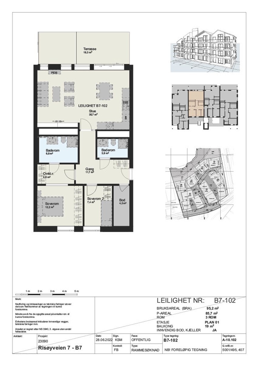 Plantegning B7-102 Galleribilde