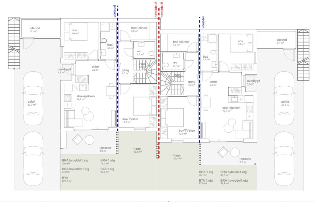 1 etasje tomannsbolig med utleie Galleribilde