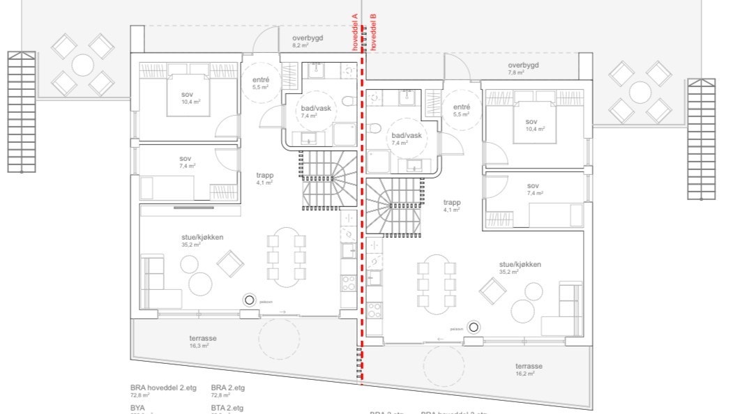 2 etasje tomannsbolig med utleie Galleribilde