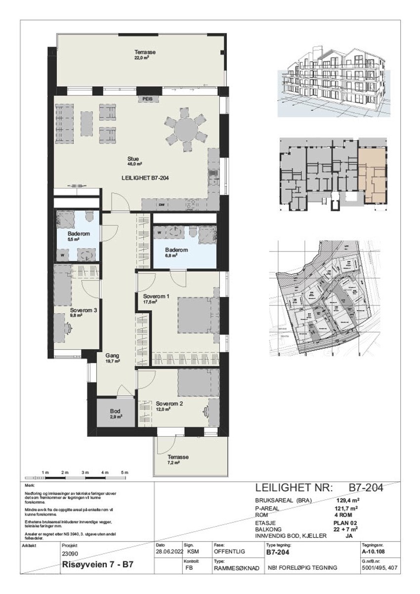 Plantegning B7-204 Galleribilde