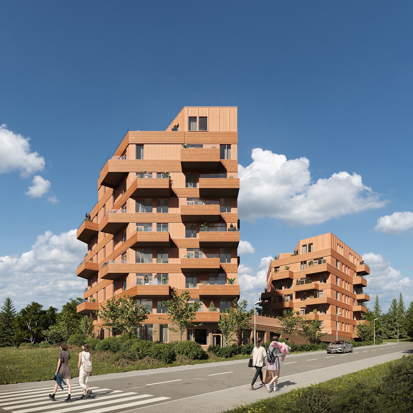 Eikeparken fasade. Galleribilde