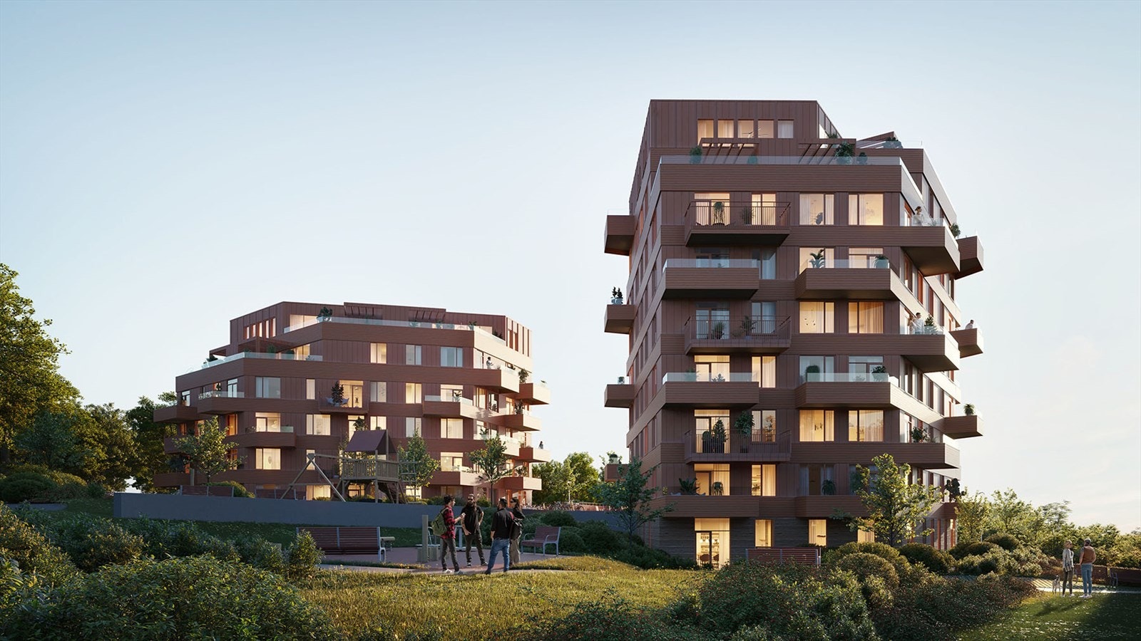 Eikeparken fasade. Galleribilde