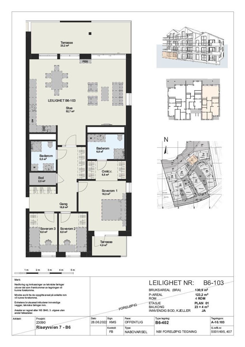 Plantegning B6-103 Galleribilde