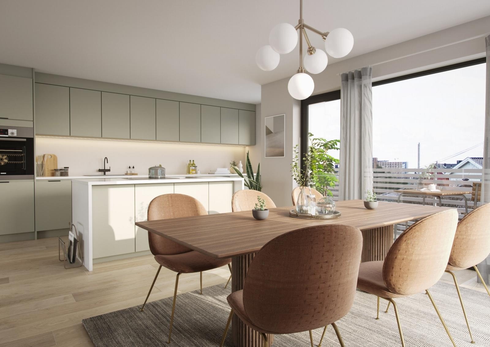 Kjøkkeninnredningen leveres av Studio Sigdal på Skøyen, og her er det flere valgmuligheter. Galleribilde