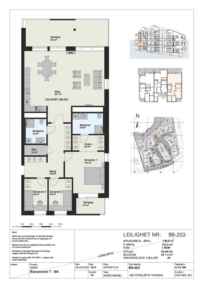 Plantegning B6-203 Galleribilde