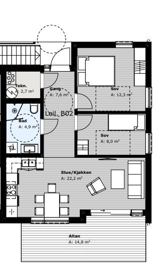 B02 Plantegning Galleribilde