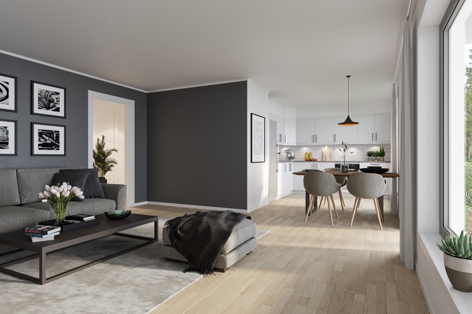 Leiligheten leveres som standard uten innredet loft Galleribilde