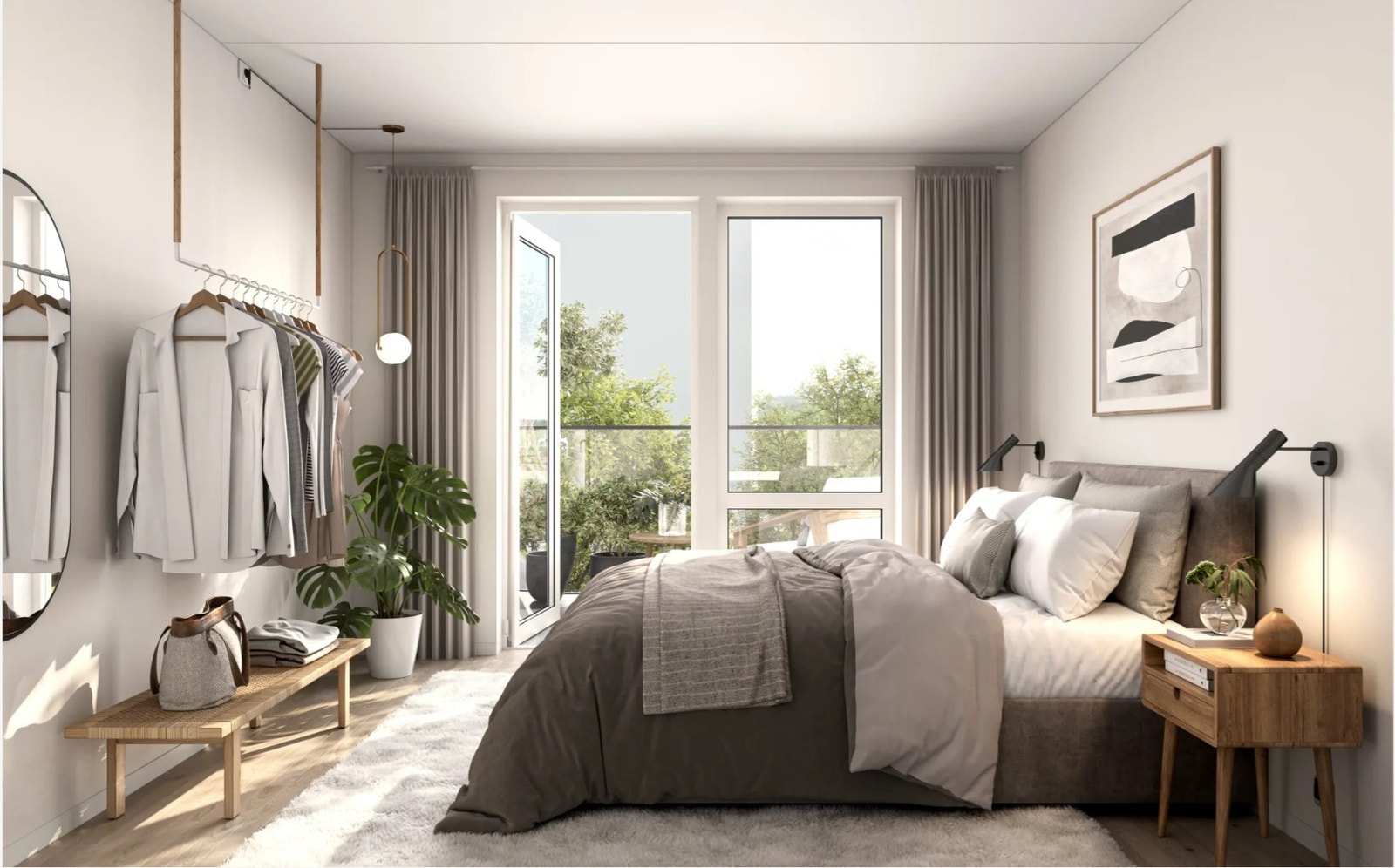 Illustrasjon av hovedsoverom Galleribilde