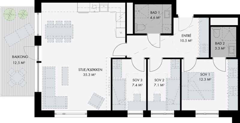 Plantegning Galleribilde