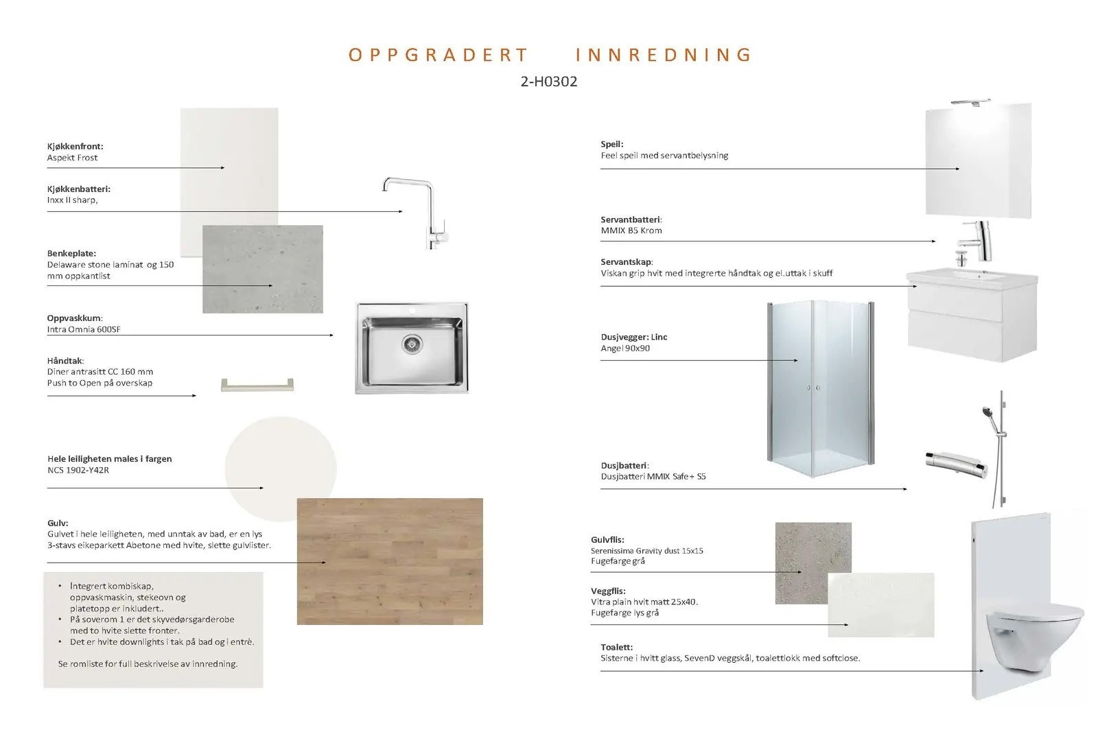 Fargevalg/tilvalg for denne boligen. Vi har ulike farger i ulike leiligheter. Kontakt selger ved spørsmål. Galleribilde