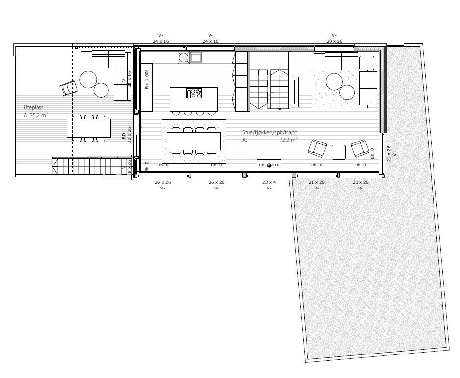 Plantegning 2. etasje Galleribilde
