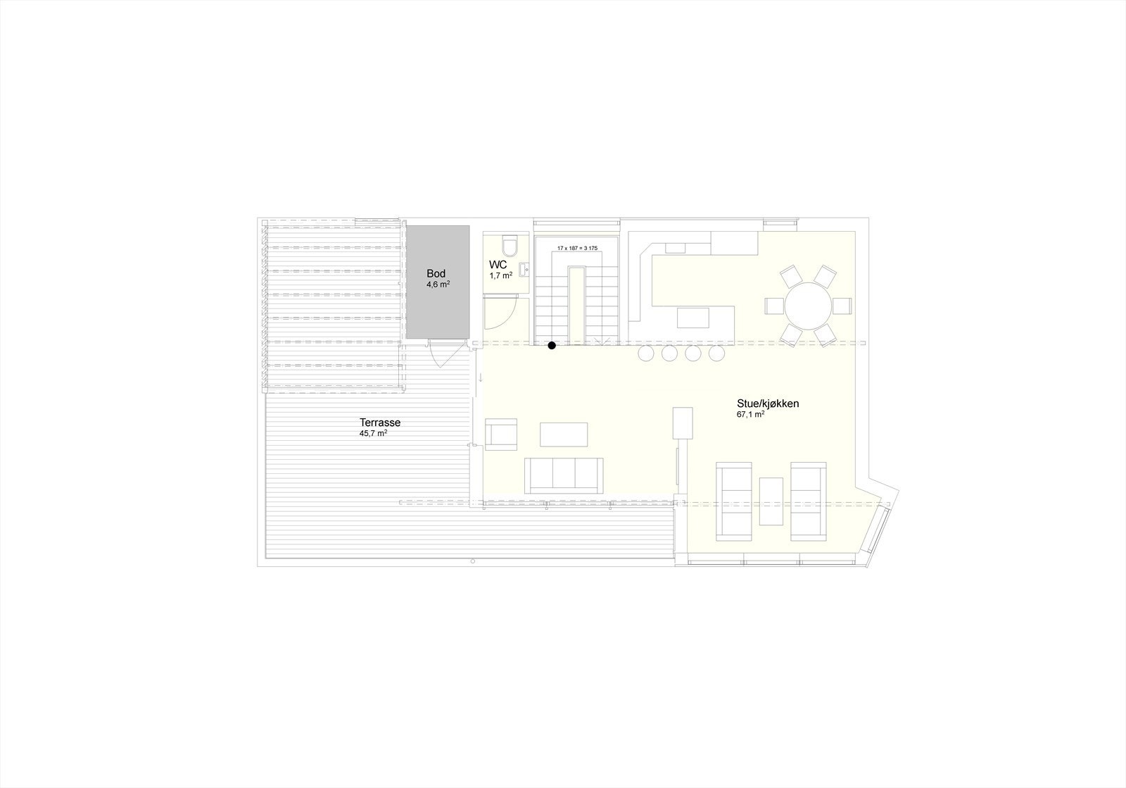 Planskisse 3.etasje Galleribilde