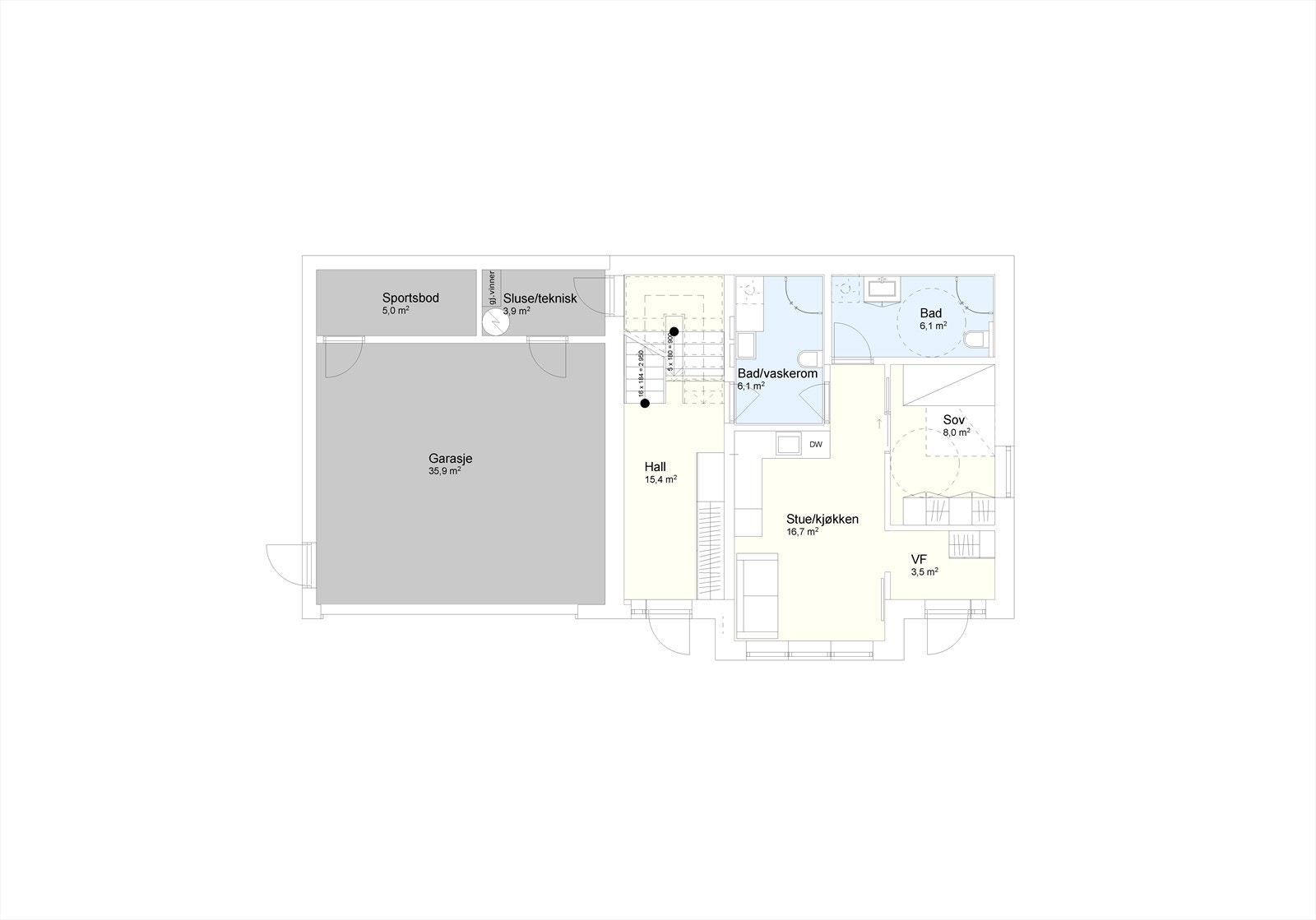 Planskisse 1.etasje Galleribilde