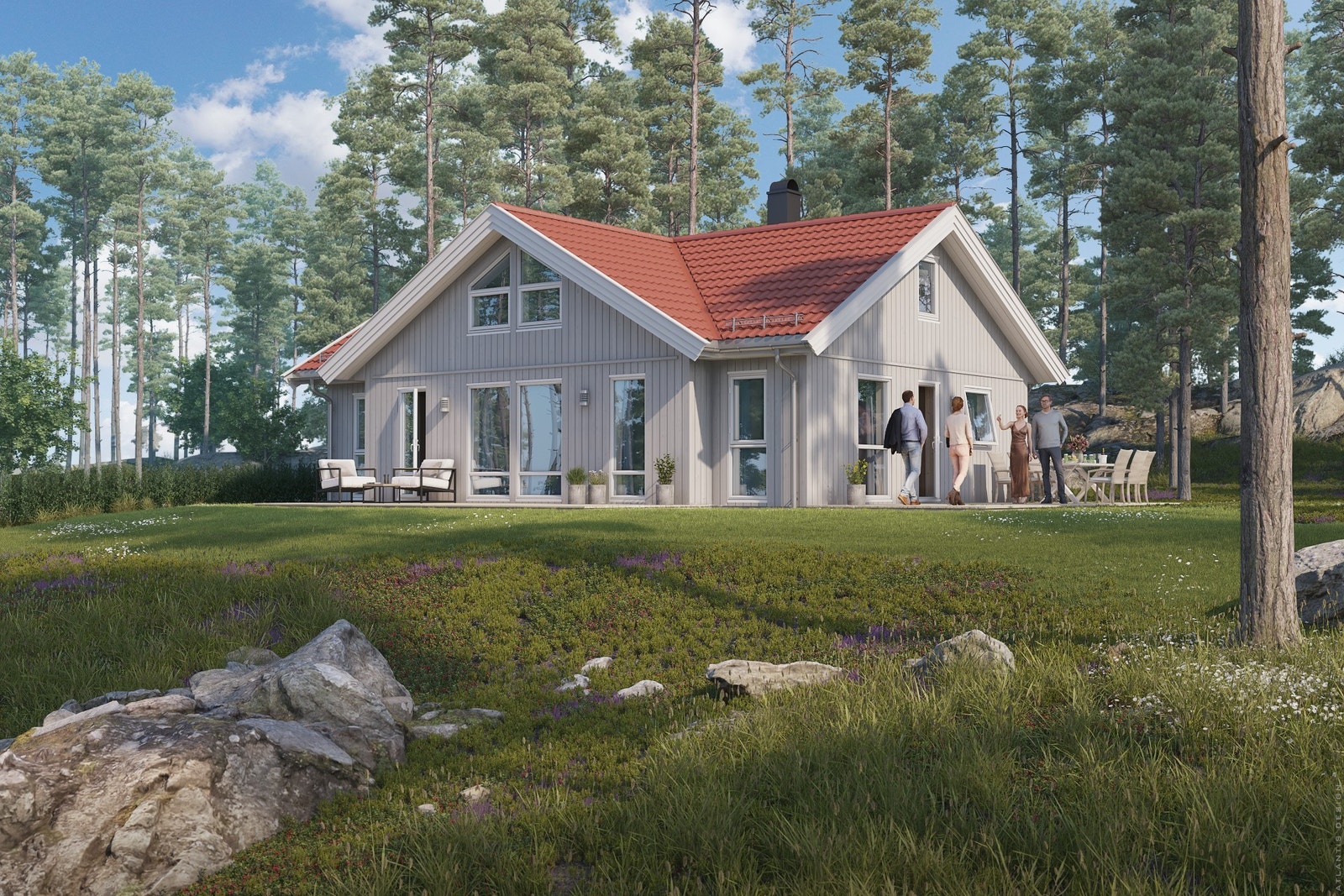 Hyttemodell Smart 2 Økonomi. Se alveberget.no for mer info og alternative hyttemodeller. Bildene er av illustrativ art og endelig leveranse vil kunne avvike Galleribilde