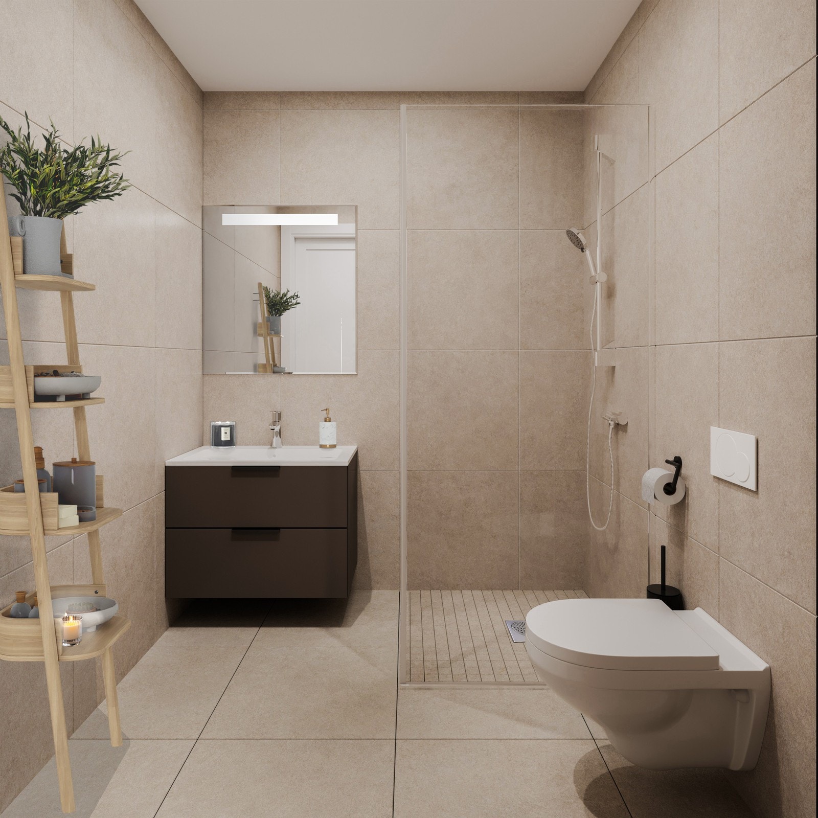 Bad 1. etasje illustrasjon Galleribilde