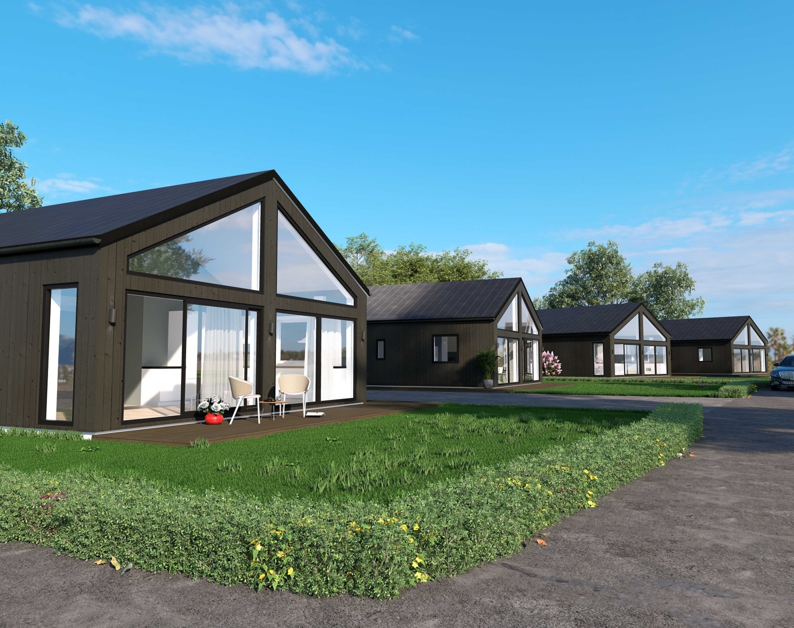 Velkommen til disse moderne eneboligene på Liland - Illustrasjonsbilde Galleribilde