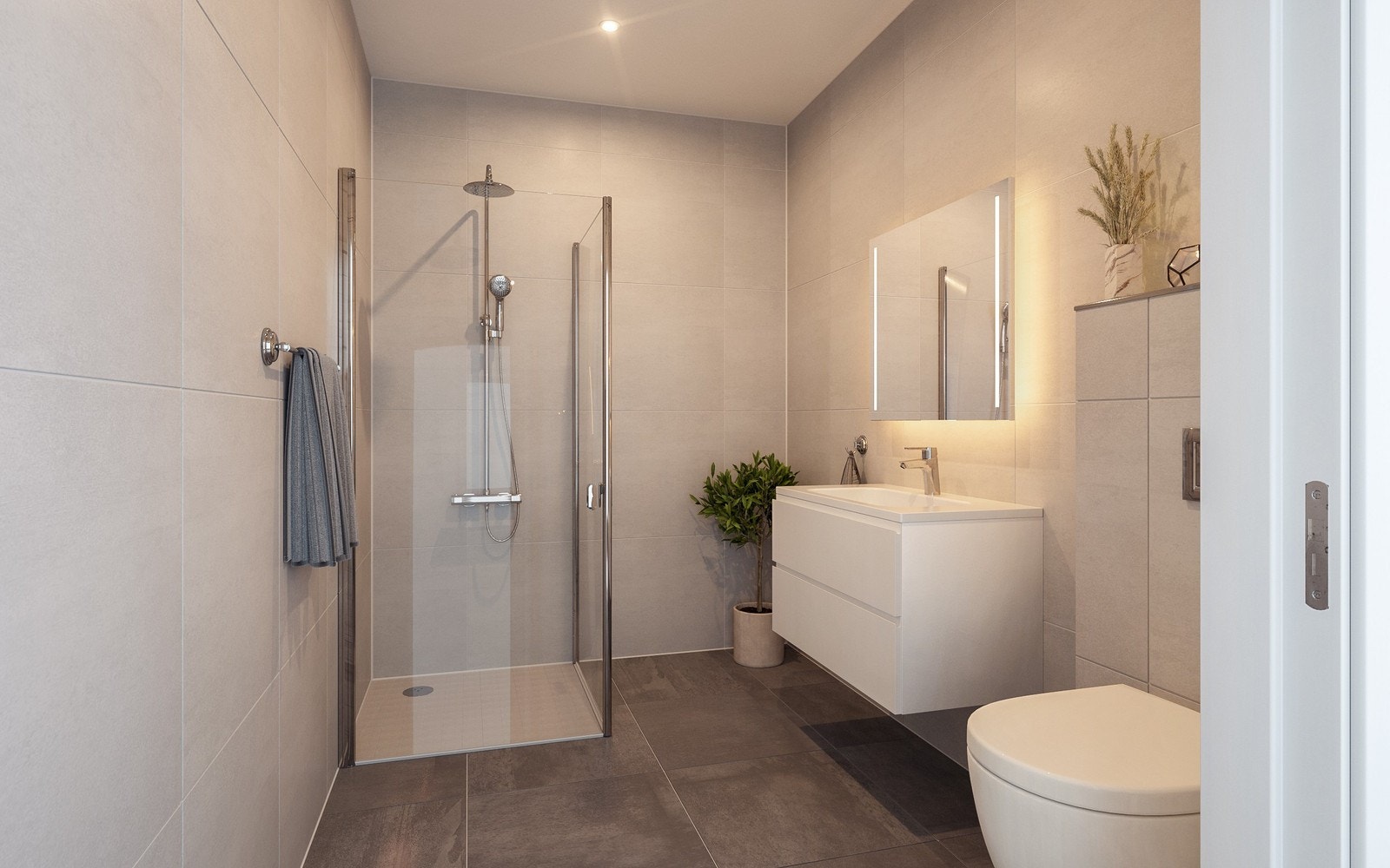 Romslig moderne bad - Illustrasjonsbilde Galleribilde