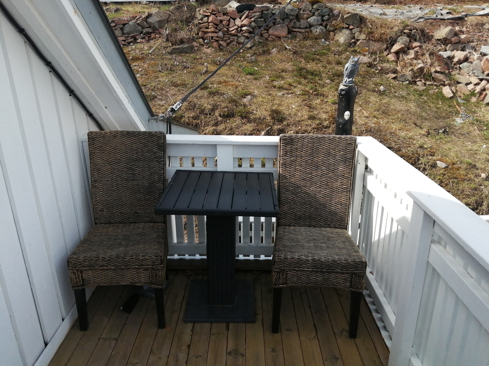 Koselig liten altan ut fra soverom i 2 etg.. Galleribilde