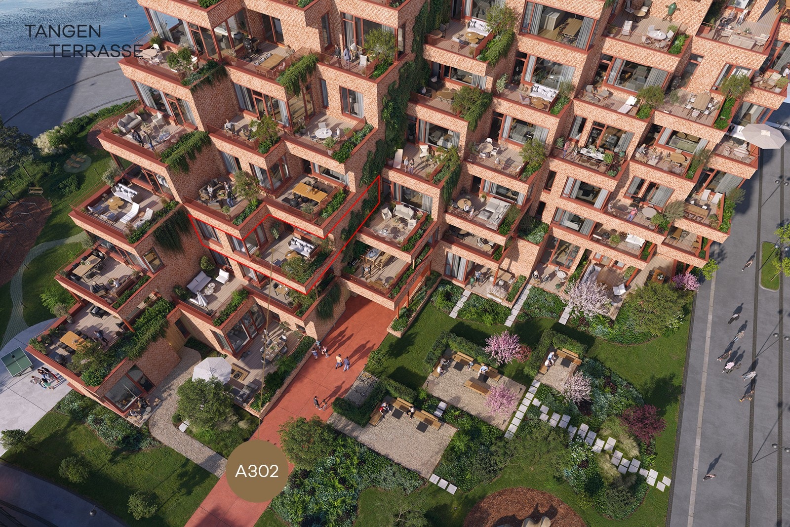 Markering av leiligheten sett ovenfra Galleribilde