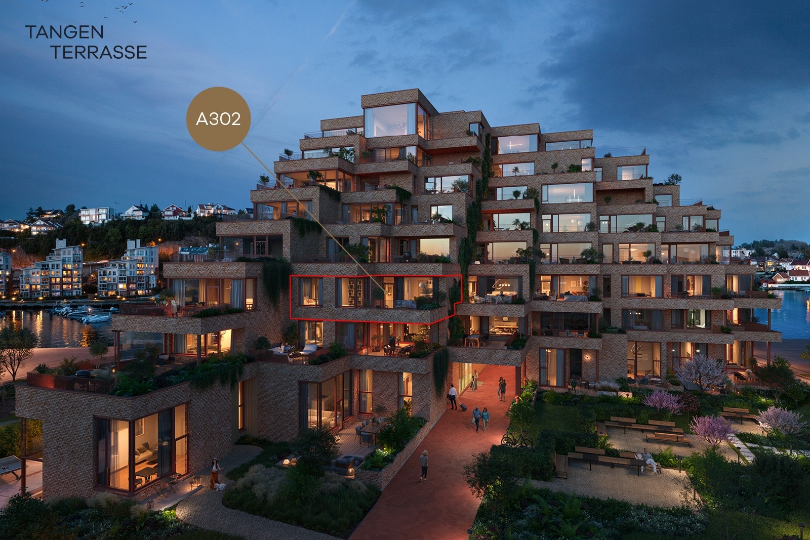 Bilde viser leilighets plassering i bygget Galleribilde