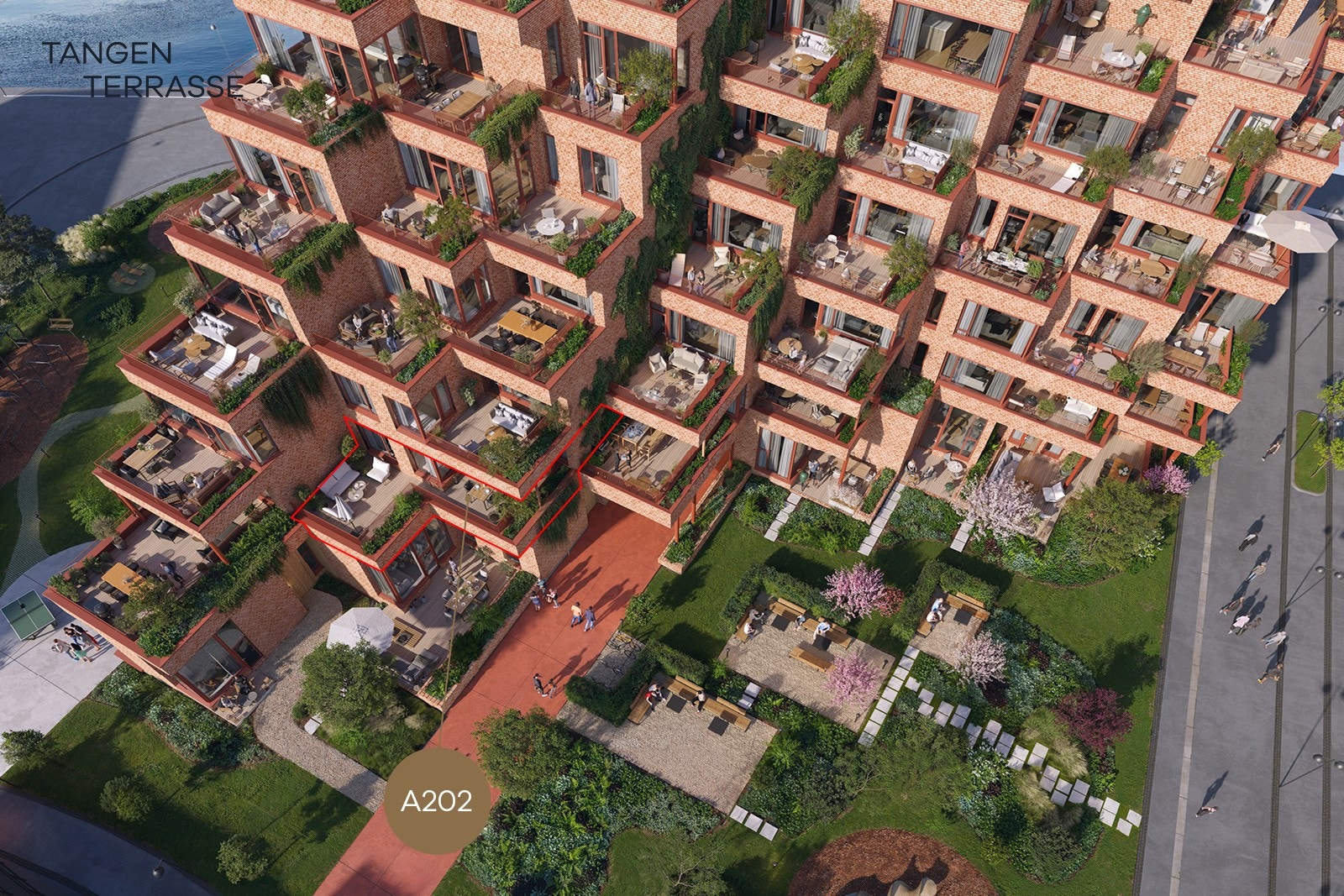 Markering av leiligheten sett ovenfra Galleribilde