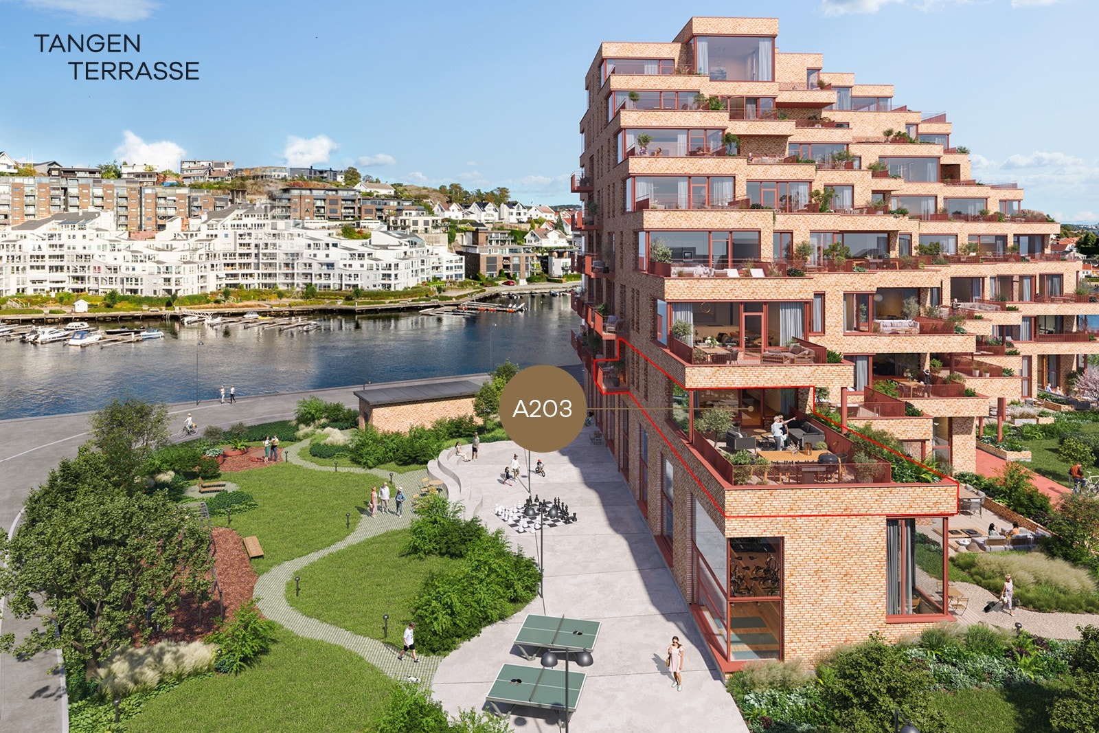 Bilde viser leilighets plassering i bygget Galleribilde