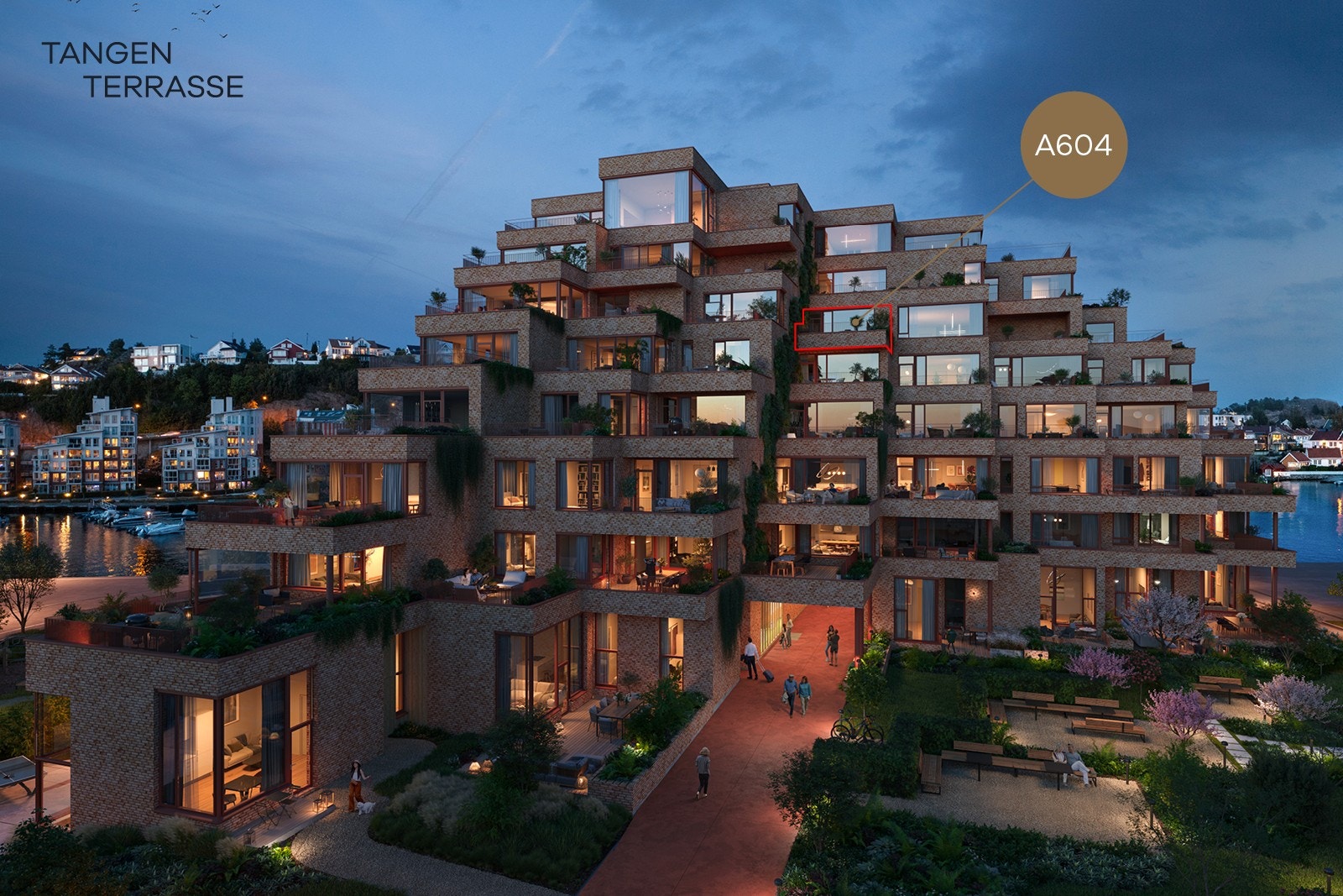 Bilde viser leilighets plassering i bygget Galleribilde