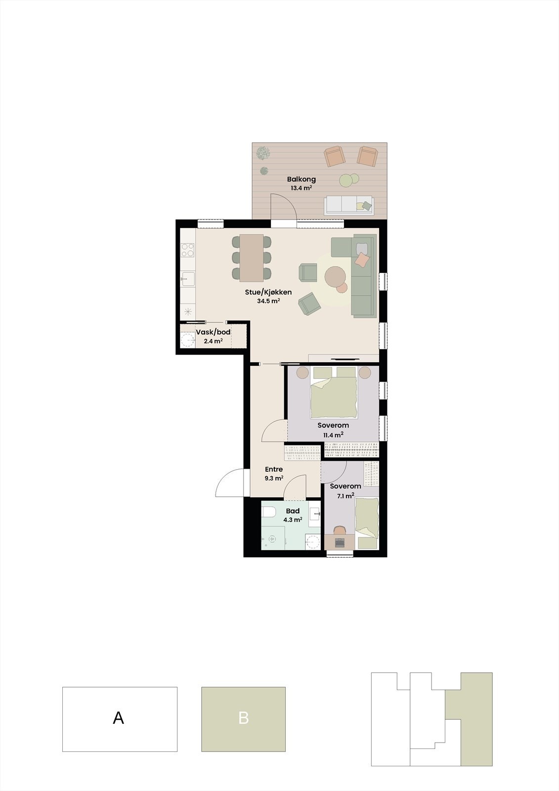 Plantegning B H0203 Galleribilde