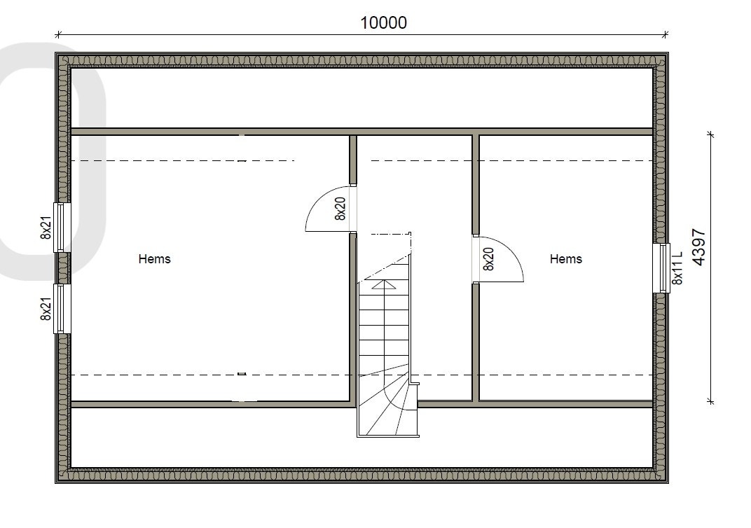 Plantegning 1. etasje Galleribilde