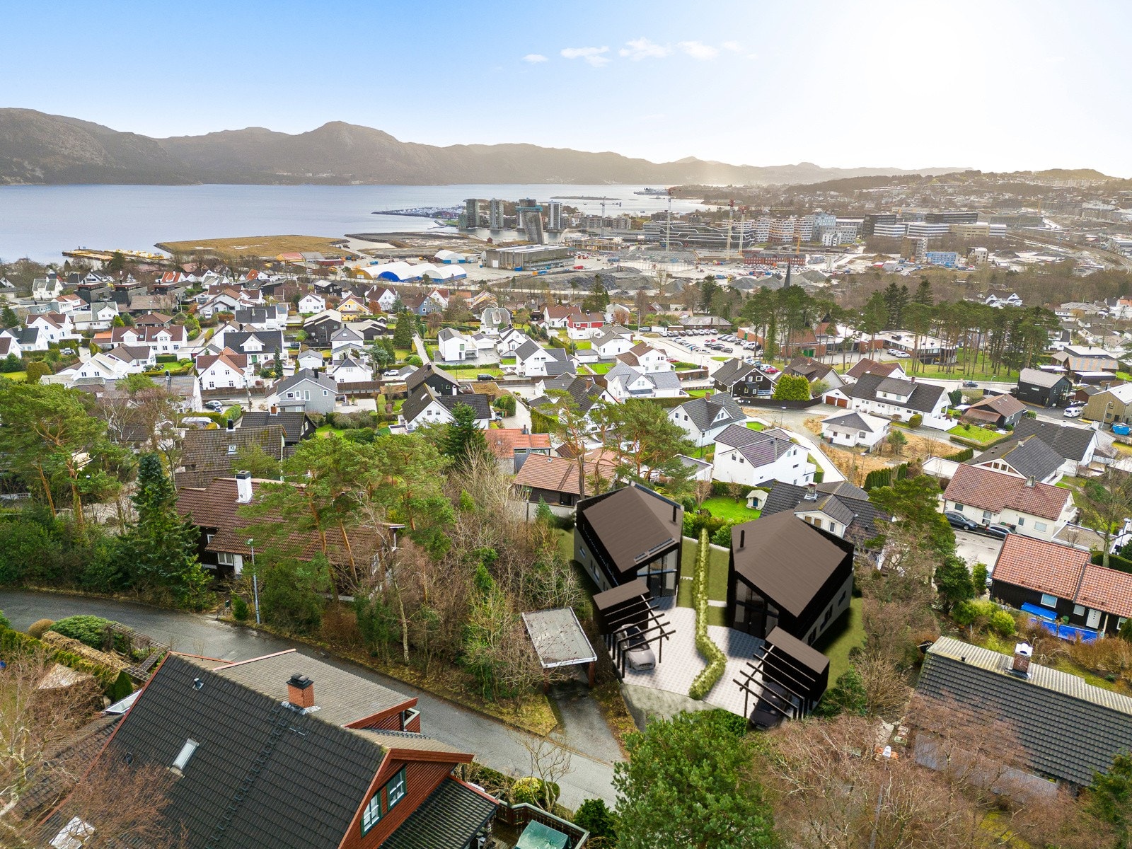 Moderne og gode løsninger preger disse eneboligene og de vil få et arkitektonisk uttrykk som skiller seg ut i omgivelsene Galleribilde