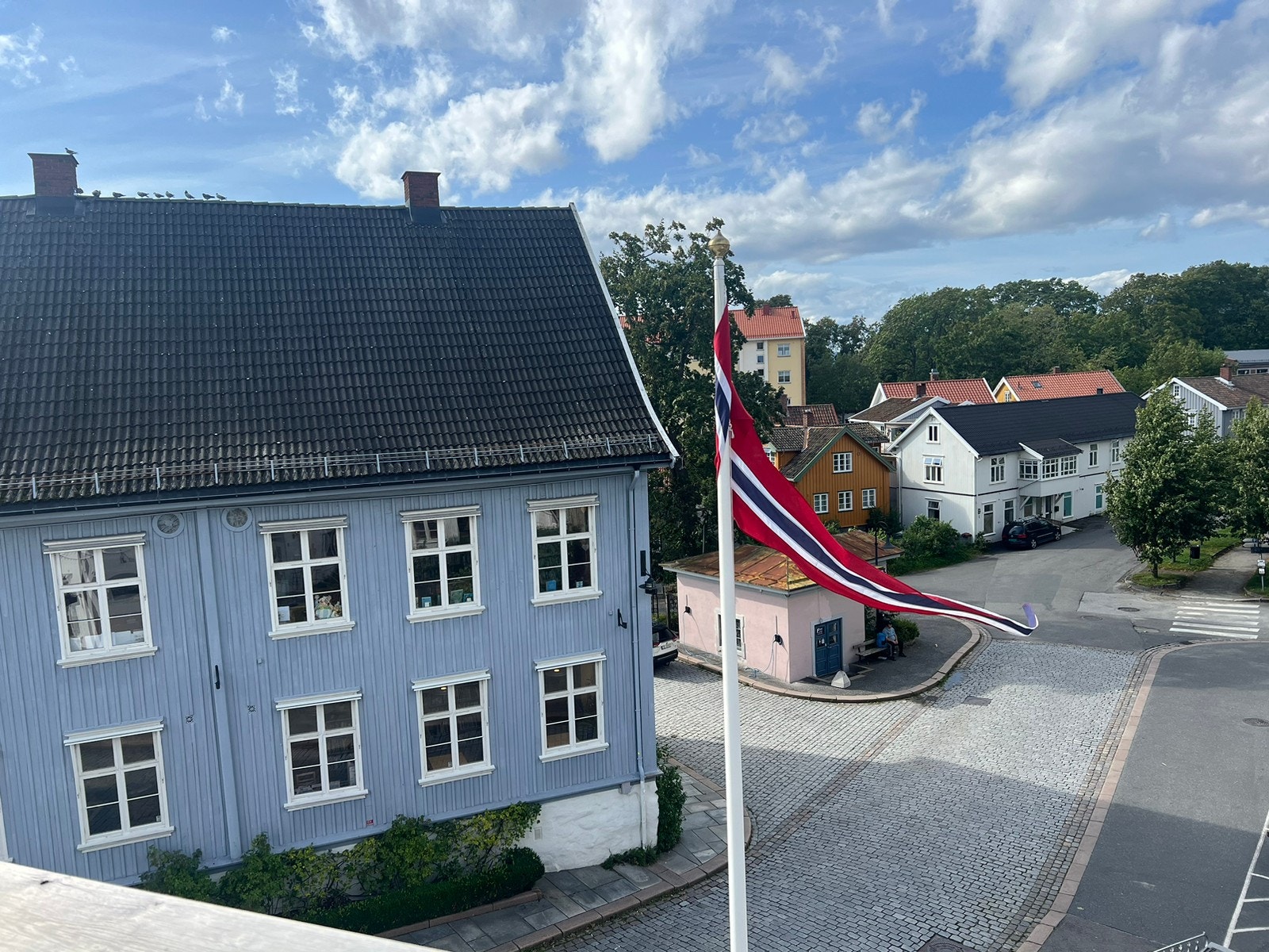 Utsikt fra balkong Galleribilde